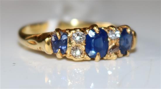 Sapphire and diamond ring